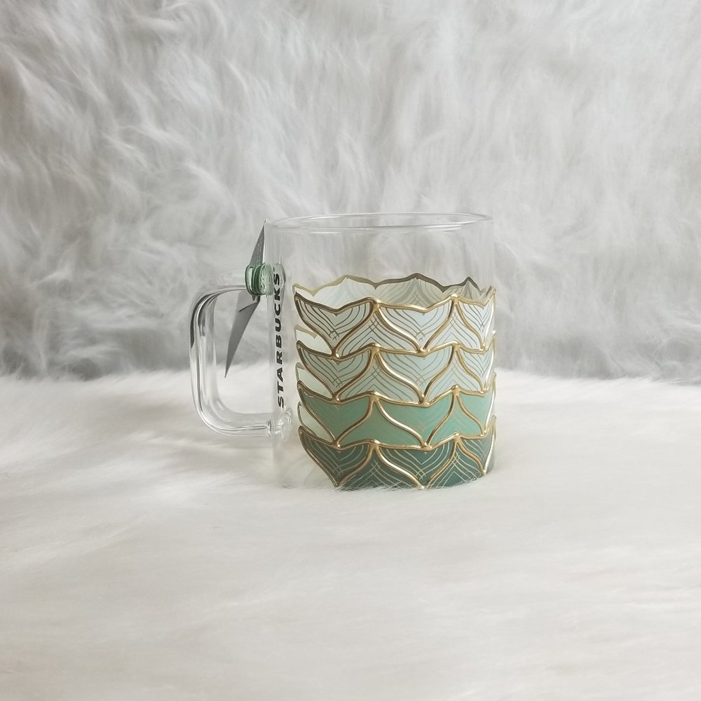 Starbucks 2021 Spring Mermaid Tail Glass Cup